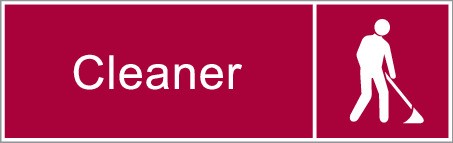 ENGRAVED CLEANER WITH PICTO 290 X 90