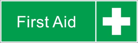 ENGRAVED FIRST AID WITH PICTO 290 X 90