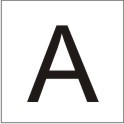 ENGRAVED LETTER "A" 90 X 90