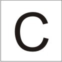 ENGRAVED LETTER "C" 90 X 90
