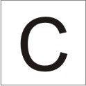 ENGRAVED LETTER "C" 90 X 90