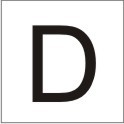 ENGRAVED LETTER "D" 90 X 90
