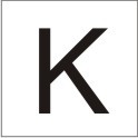ENGRAVED LETTER "K" 90 X 90