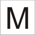 ENGRAVED LETTER "M" 90 X 90