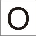 ENGRAVED LETTER "O" 90 X 90