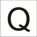ENGRAVED LETTER "Q" 90 X 90