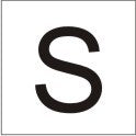 ENGRAVED LETTER "S" 90 X 90