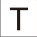 ENGRAVED LETTER "T" 90 X 90