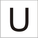 ENGRAVED LETTER "U" 90 X 90