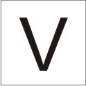 ENGRAVED LETTER "V" 90 X 90