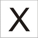 ENGRAVED LETTER "X" 90 X 90