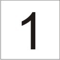 ENGRAVED NUMBER "1" 90 X 90