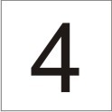 ENGRAVED NUMBER "4" 90 X 90