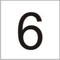ENGRAVED NUMBER "6" 90 X 90