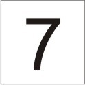 ENGRAVED NUMBER "7" 90 X 90