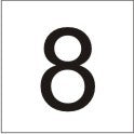 ENGRAVED NUMBER"8" 90 X 90