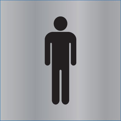 REVERSE ENGRAVED PAINT-FILLED MALE PICTO RESTROOM 150 X 150