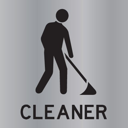 REVERSE ENGRAVED PAINT-FILLED CLEANER WITH PICTO 150 X 150