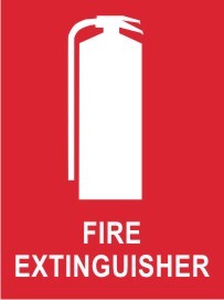 REVERSE ENGRAVED PAINT-FILLED FIRE EXTINGUISHER WITH PICTO 150 X 200