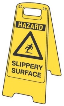 FLOOR STAND MOULDED PLASTIC SLIPPERY SURFACE WITH PICTO