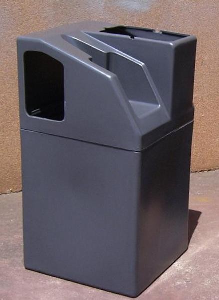 GREY FORECOURT BIN WITH ACCESSORIES