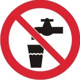 NOT DRINKING WATER PROHIBITION DISC