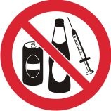 NO ALCOHOL OR DRUGS PROHIBITION DISC