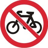 BICYCLE PROHIBITION DISC
