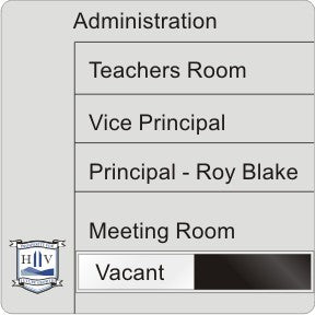 LAMINATE DIRECTORY WITH SLIDING PANEL 300 X 300