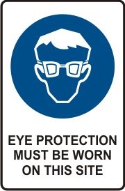 EYE PROTECTION MUST BE WORN ON THIS SITE WITH PICTO