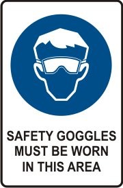 SAFETY GOGGLES MUST BE WORN IN THIS AREA WITH PICTO