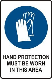 HAND PROTECTION MUST BE WORN IN THIS AREA WITH PICTO
