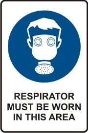 RESPIRATOR MUST BE WORN IN THIS AREA WITH PICTO