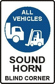 ALL VEHICLES SOUND HORN BLIND CORNER FORKLIFT WITH PICTO