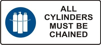 ALL CYLINDERS MUST BE CHAINED WITH PICTO