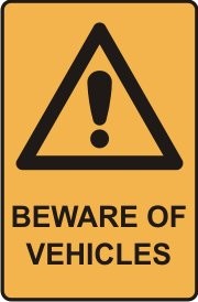 BEWARE OF VEHICLES FORKLIFTS WITH PICTO