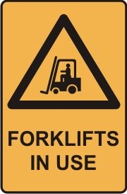 FORKLIFTS IN USE WITH PICTO