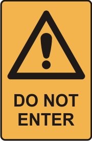DO NOT ENTER WITH PICTO