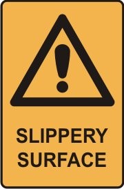 SLIPPERY SURFACE WITH PICTO