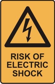 RISK OF ELECTRIC SHOCK WITH PICTO