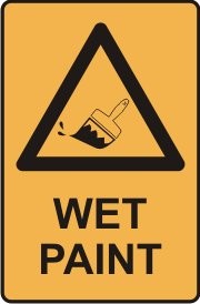 WET PAINT WITH PICTO