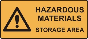 HAZARDOUS MATERIALS STORAGE AREA WITH PICTO