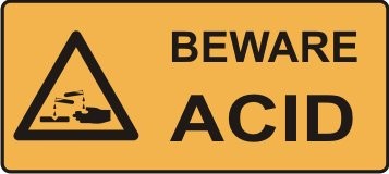BEWARE ACID WITH PICTO