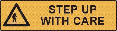STEP UP WITH CARE WITH PICTO 150 X 550