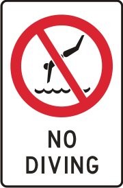 NO DIVING WITH PICTO