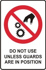 DO NOT USE UNLESS GUARDS ARE IN POSITION WITH PICTO