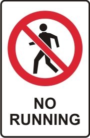 NO RUNNING WITH PICTO
