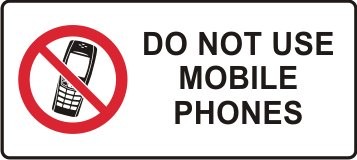 DO NOT USE MOBILE PHONES WITH PICTO