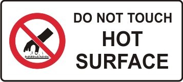 DO NOT TOUCH HOT SURFACE WITH PICTO