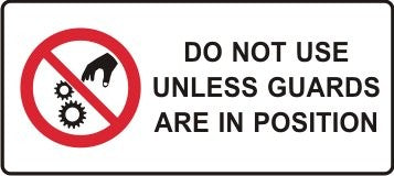 DO NOT USE UNLESS GUARDS ARE IN POSITION WITH PICTO